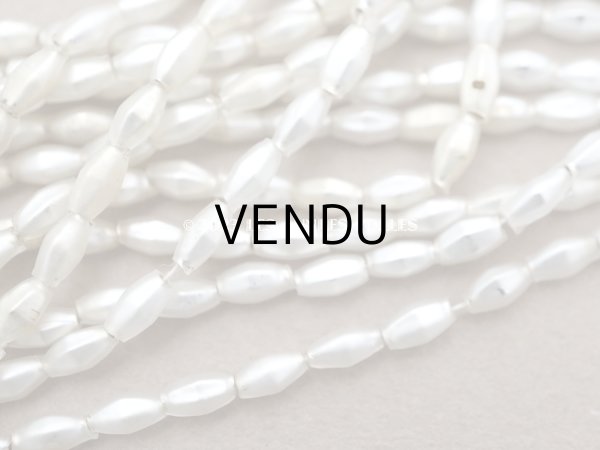 画像4: アンティーク スフレビーズ シルバー カット入り 3×5mm 約660ピースのセット 吹きガラス製ビーズ  (4)