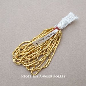 画像: 【セール対象外】【クーポン対象外】1900年代 アンティーク メタル製 極小 カット入り ビーズ ゴールド メタルビーズ キャビアビーズ P4