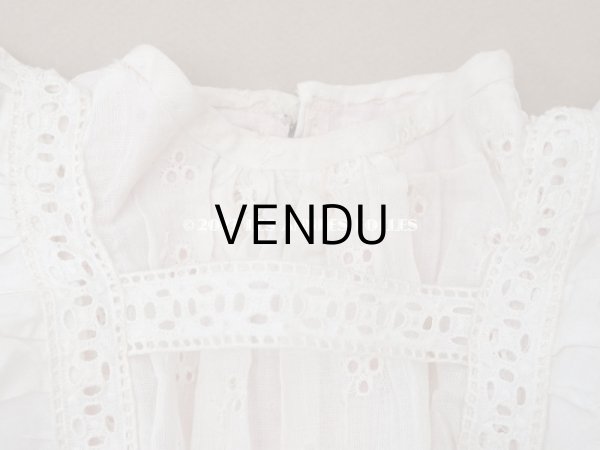 画像6: 【13周年セール対象外】1900年頃 アンティーク ドールドレス　ピンクのシルクリボン付 (6)