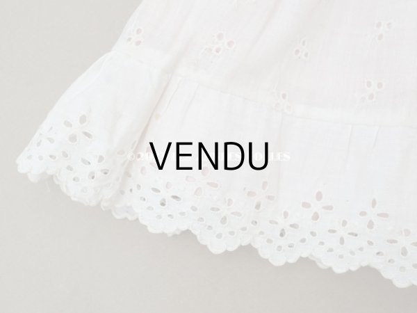 画像8: 【13周年セール対象外】1900年頃 アンティーク ドールドレス　ピンクのシルクリボン付 (8)