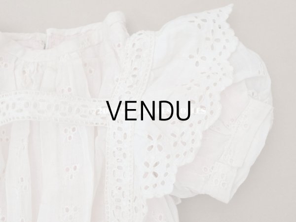 画像4: 【13周年セール対象外】1900年頃 アンティーク ドールドレス　ピンクのシルクリボン付 (4)