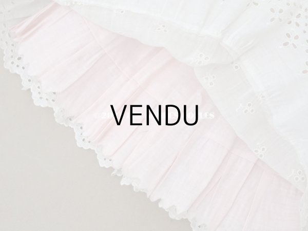 画像9: 【13周年セール対象外】1900年頃 アンティーク ドールドレス　ピンクのシルクリボン付 (9)