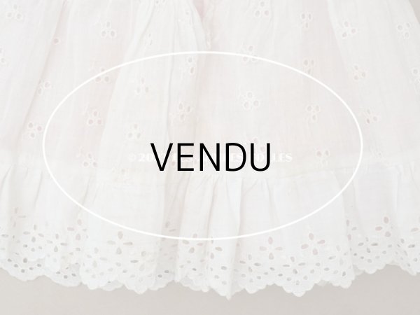 画像13: 【13周年セール対象外】1900年頃 アンティーク ドールドレス　ピンクのシルクリボン付 (13)