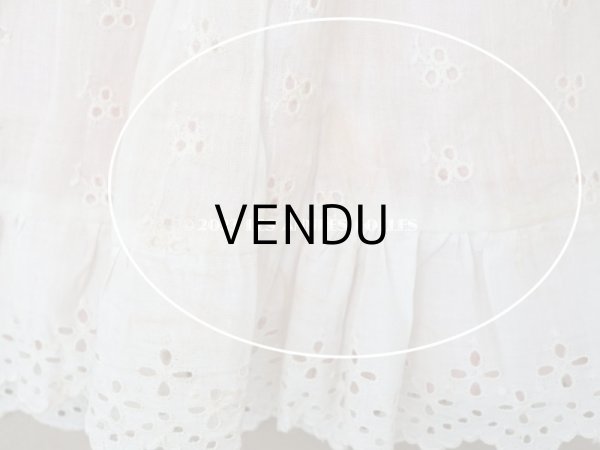 画像14: 【13周年セール対象外】1900年頃 アンティーク ドールドレス　ピンクのシルクリボン付 (14)