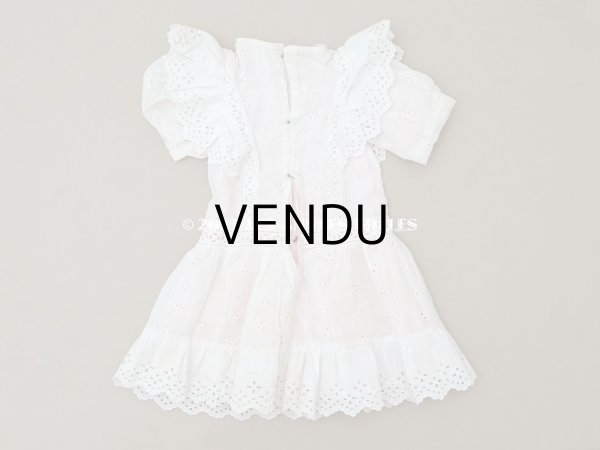 画像10: 【13周年セール対象外】1900年頃 アンティーク ドールドレス　ピンクのシルクリボン付 (10)