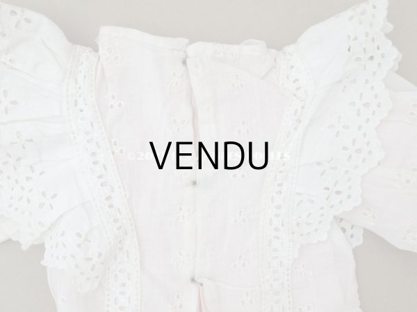 画像11: 【13周年セール対象外】1900年頃 アンティーク ドールドレス　ピンクのシルクリボン付 (11)