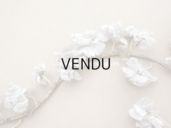 画像8: 【13周年セール対象外】1900年頃 アンティーク 菫の布花のヘッドドレス パルマ菫 (8)