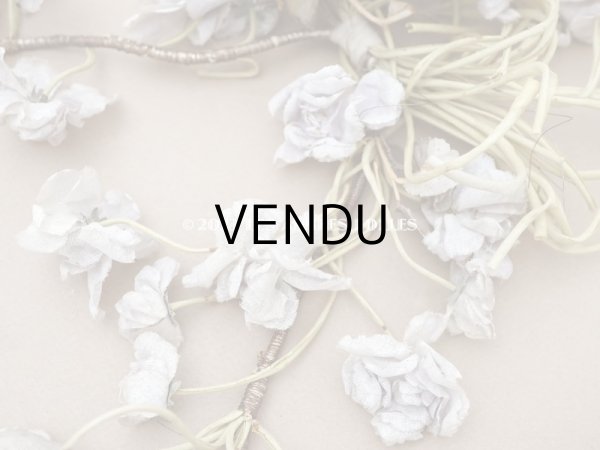 画像4: 【13周年セール対象外】1900年頃 アンティーク 菫の布花のヘッドドレス パルマ菫 (4)