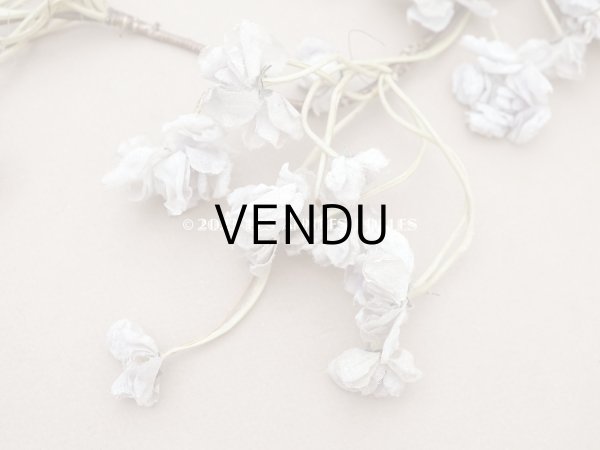 画像9: 【13周年セール対象外】1900年頃 アンティーク 菫の布花のヘッドドレス パルマ菫 (9)