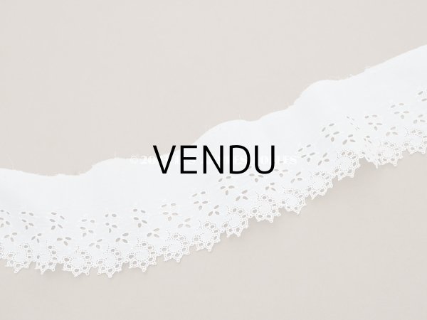 画像3: 【13周年セール対象外】アンティーク カットワークレース　リーフ柄　2.63m (3)