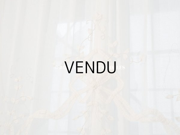 画像19: 【13周年セール対象外】未使用 アンティーク レースカーテン リボンのガーランド　アイボリー 横135cm×縦156cm (19)