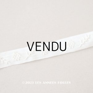 画像: 【13周年セール対象外】アンティーク 細幅　刺繍入りトリム オフホワイト　1.3m 