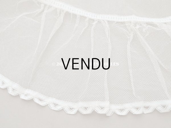 画像16: 【13周年セール対象外】未使用 アンティーク レースカーテン リボンのガーランド　アイボリー 横135cm×縦156cm (16)