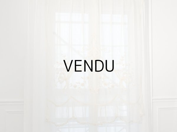 画像18: 【13周年セール対象外】未使用 アンティーク レースカーテン リボンのガーランド　アイボリー 横135cm×縦156cm (18)