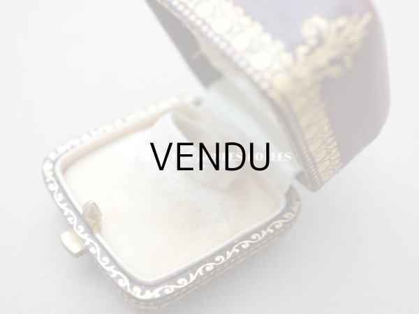 画像7: 【13周年セール対象外】1897年　アンティーク 本革製 ジュエリーボックス 金彩入り ブラウン リングボックス (7)