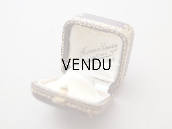 画像8: 【13周年セール対象外】1897年　アンティーク 本革製 ジュエリーボックス 金彩入り ブラウン リングボックス (8)