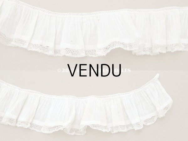 画像6: 【13周年セール対象外】アンティーク プリーツリボン レース付き  4.7cm幅  64cm       (6)