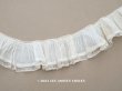 画像1: 【13周年セール対象外】アンティーク プリーツリボン レース付き  4.7cm幅  64cm       (1)