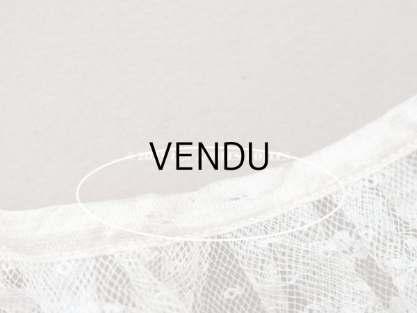 画像5: 【13周年セール対象外】アンティーク プリーツレース　花模様  3.7cm幅  98cm       (5)