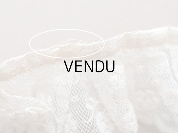 画像6: 【13周年セール対象外】アンティーク プリーツレース　花模様  3.7cm幅  98cm       (6)