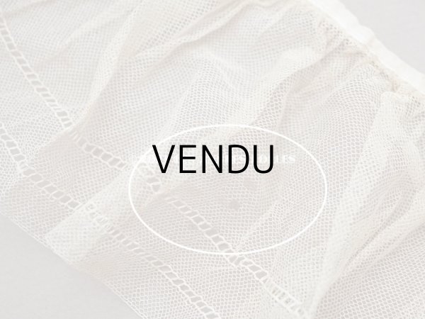 画像5: 【13周年セール対象外】アンティーク フリルレース　花模様  9.4cm幅  72cm  ライトベージュ  (5)