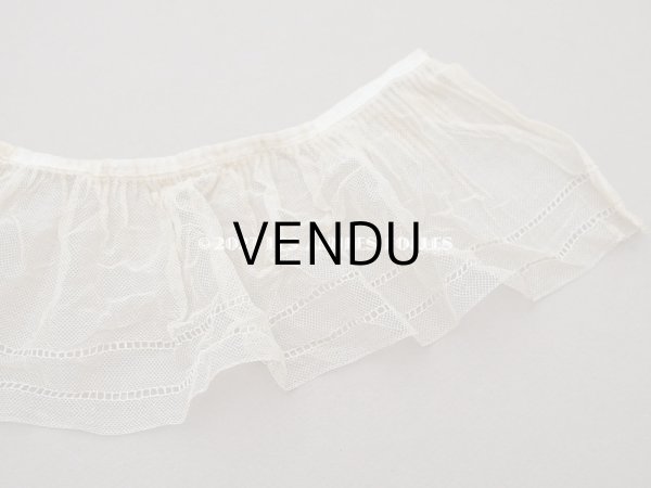 画像7: 【13周年セール対象外】アンティーク フリルレース　花模様  9.4cm幅  72cm  ライトベージュ  (7)