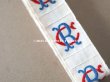 画像3: アンティーク ダブルモノグラム & バイカラー【CR】イニシャルテープ 約92cm　赤＆青 (3)