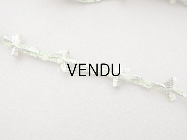 画像3: アンティーク ロココトリム 0.9m グリーンのグラデーション ロココリボン  (3)