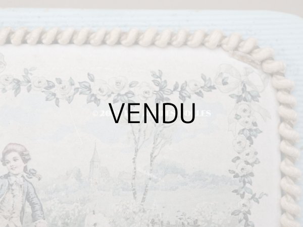 画像8: アンティーク リボンが結ばれた バテムのお菓子箱 パウダーブルー (8)