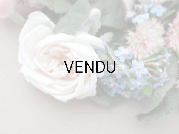 画像5: 19世紀 新品同様 アンティーク 薔薇＆ライラック＆勿忘草＆白詰草の布花　グローブ・ド・マリエのブーケ  (5)