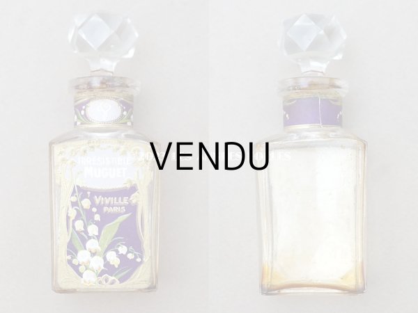 画像4: アンティーク  鈴蘭のパフュームボトル クリスタル製 IRRESISTIBLE MUGUET  - VIVILLE PARIS -  (4)
