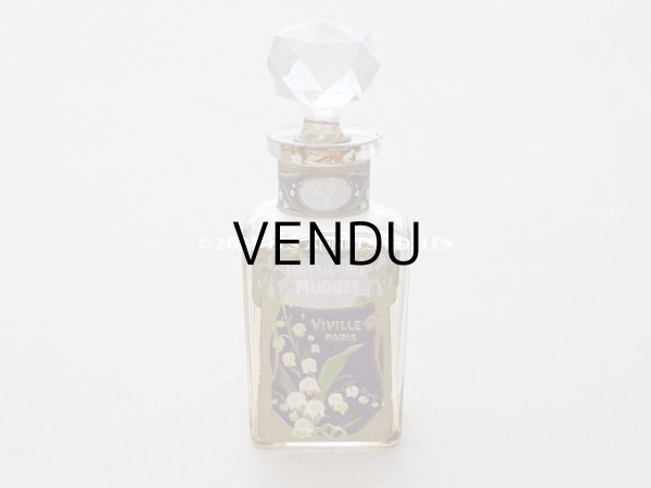 画像2: アンティーク  鈴蘭のパフュームボトル クリスタル製 IRRESISTIBLE MUGUET  - VIVILLE PARIS -  (2)