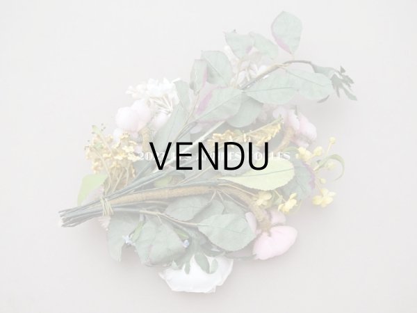 画像16: 19世紀 新品同様 アンティーク 薔薇＆ライラック＆勿忘草＆白詰草の布花　グローブ・ド・マリエのブーケ  (16)