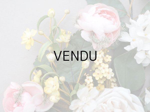 画像12: 19世紀 新品同様 アンティーク 薔薇＆ライラック＆勿忘草＆白詰草の布花　グローブ・ド・マリエのブーケ  (12)