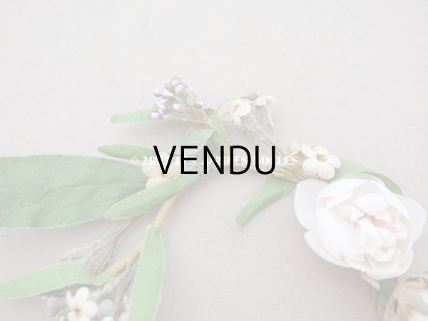 画像6: 19世紀末 アンティーク ドール用  ティアラ ピンクの薔薇の花冠 (6)