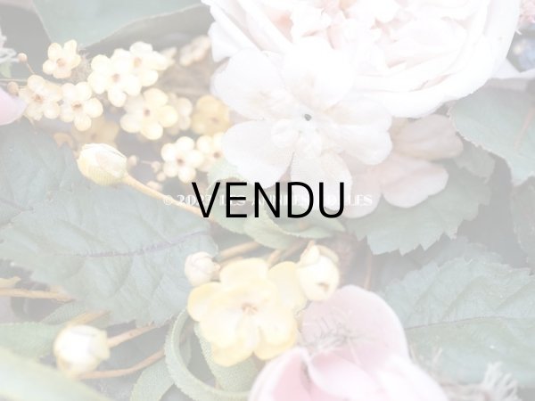 画像8: 19世紀 新品同様 アンティーク 薔薇＆ライラック＆勿忘草＆白詰草の布花　グローブ・ド・マリエのブーケ  (8)