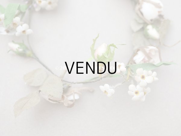 画像4: 19世紀末 アンティーク ドール用  ティアラ ピンクの薔薇の花冠 (4)