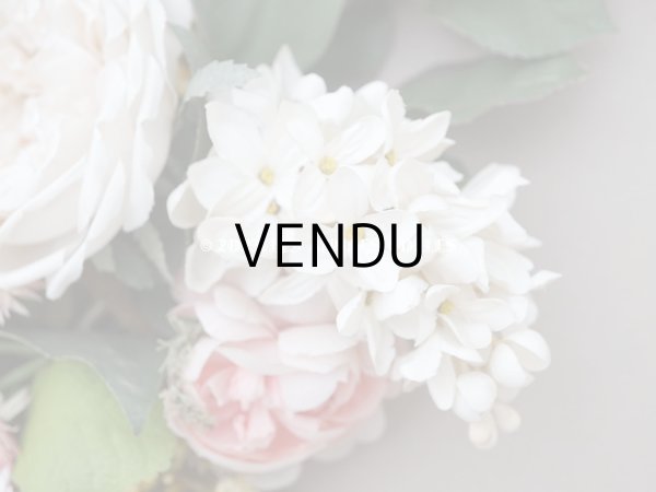 画像11: 19世紀 新品同様 アンティーク 薔薇＆ライラック＆勿忘草＆白詰草の布花　グローブ・ド・マリエのブーケ  (11)