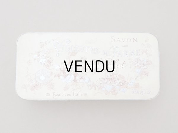 画像3: 19世紀末 アンティーク 菫のソープーボックス SAVON AUX VIOLETTES DE PARME - VIOLET PARIS - (3)