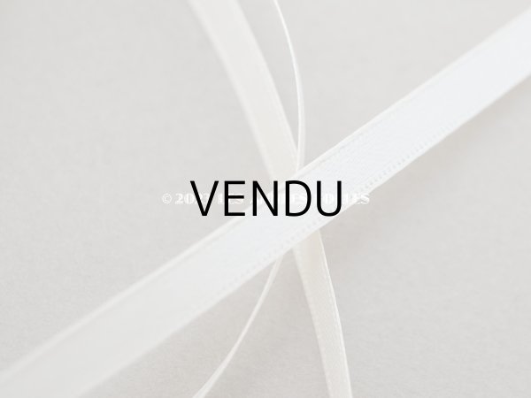 画像3: 19世紀 アンティーク シルク製 サテンリボン 極細 5mm幅  エクリュ 2.7m ベビー用ボネ (3)