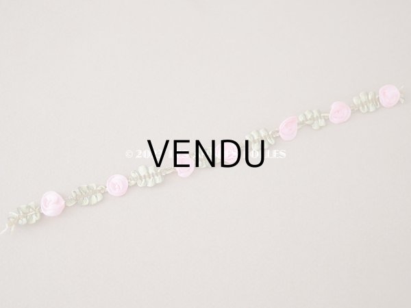 画像2: アンティーク シルク製  薔薇のロココトリム 21cm ロココリボン (2)