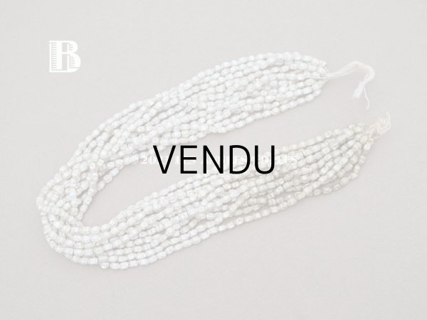 画像5: アンティーク 極小 スフレビーズ ライン入り 筒型 凹凸　吹きガラス製ビーズ シルバー 約3×4mm 約810~880ピース (5)