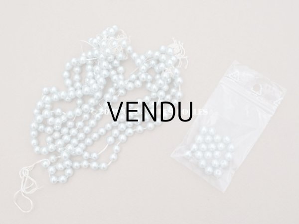 画像2: アンティーク スフレビーズ パールブルーグリーン 6mm 吹きガラス製ビーズ (2)
