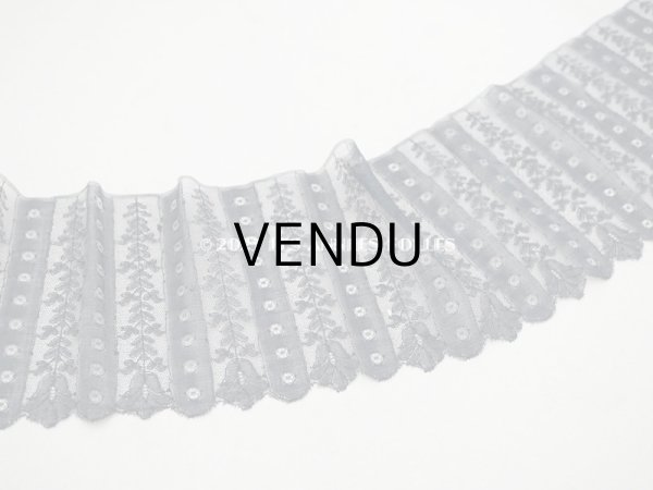 画像4: アンティーク 幅広レース 黒 約16.5cm幅 (4)