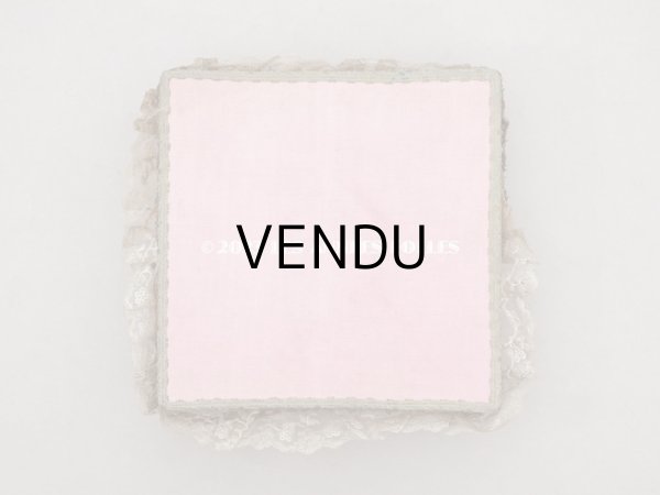 画像3: アンティーク シルク製 ロココモチーフ＆レース&ロココトリム カルトナージュボックス  (3)