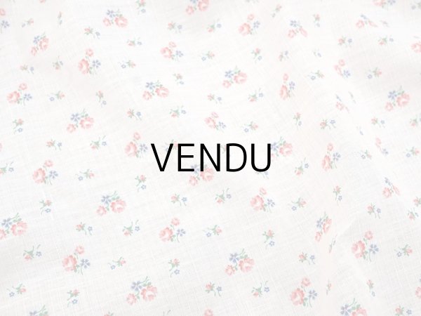 画像5: アンティーク  小花柄 コットン製ファブリック パウダーピンク　- ROMANEX - (5)