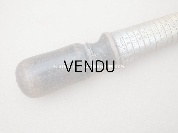 画像4: 19世紀末 アンティーク リングゲージ 木製のハンドル (4)