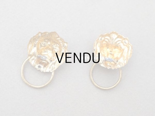 画像2: 19世紀末 アンティーク 引き出し用ハンドル ライオン　2点セット (M） (2)