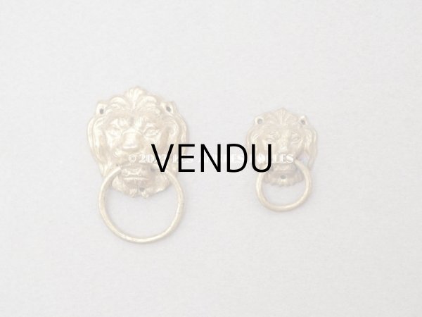 画像3: 19世紀末 アンティーク 引き出し用ハンドル ライオン　2点セット (M） (3)