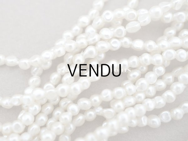 画像6: 1910~1920年頃 アンティーク 極小 3mm バロックパール スフレビーズ 約1230ピース 吹きガラス製ビーズ (6)